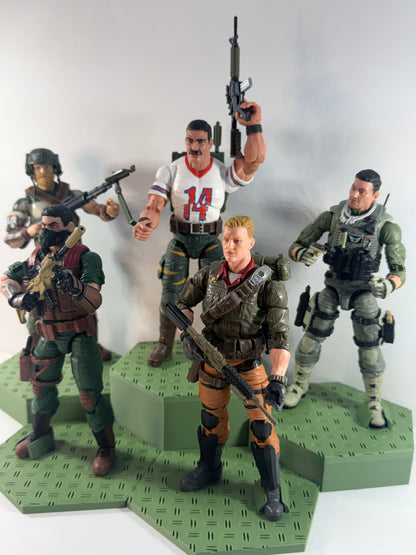 **Limited Run PreOrder** HexaStack Base Builder (5-Pack) – The Modular Display Starter Kit Combat Green