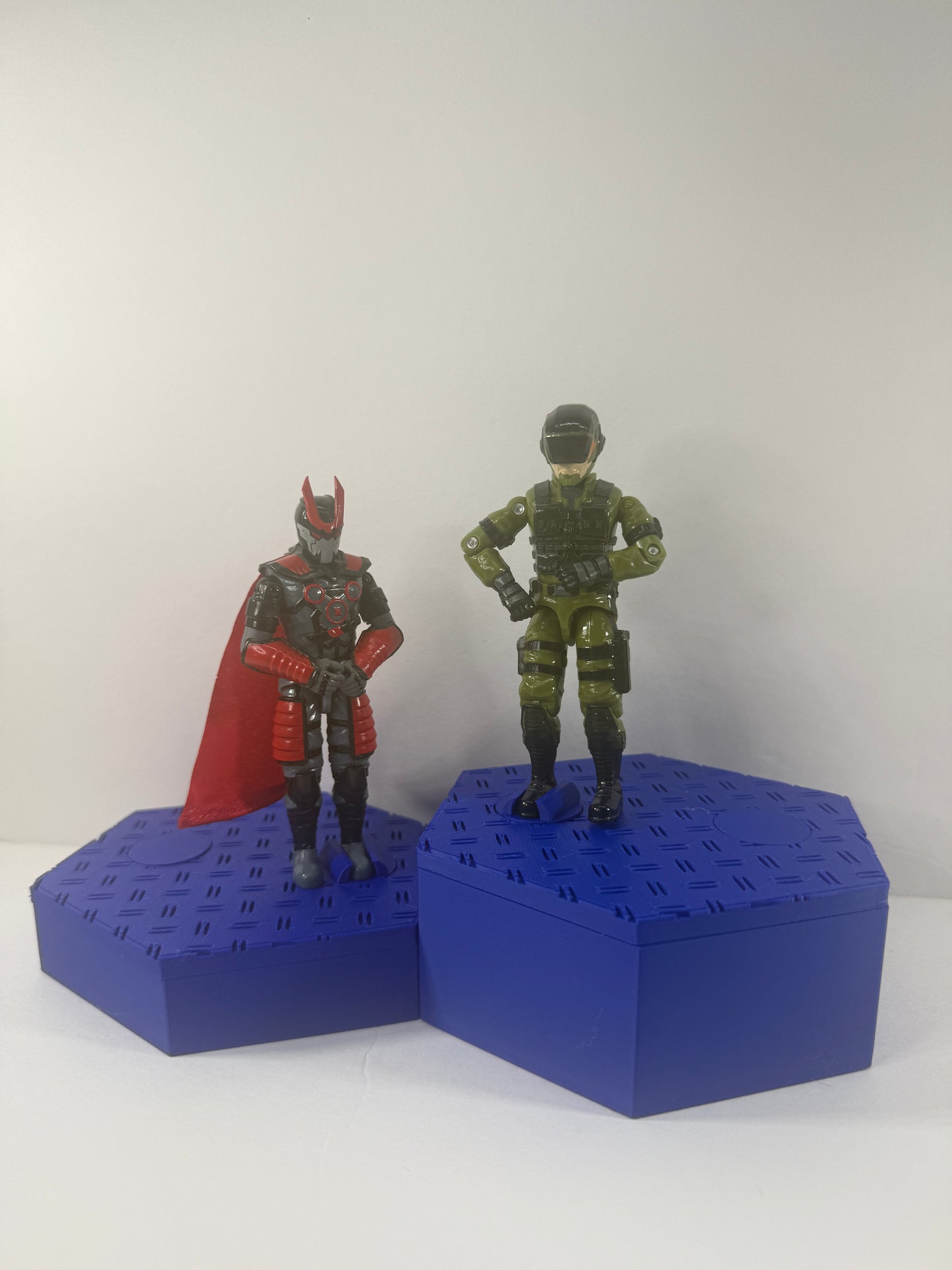 **Limited Run PreOrder** HexaStack Base Builder (5-Pack) – The Modular Display Starter Kit ENEMY BLUE